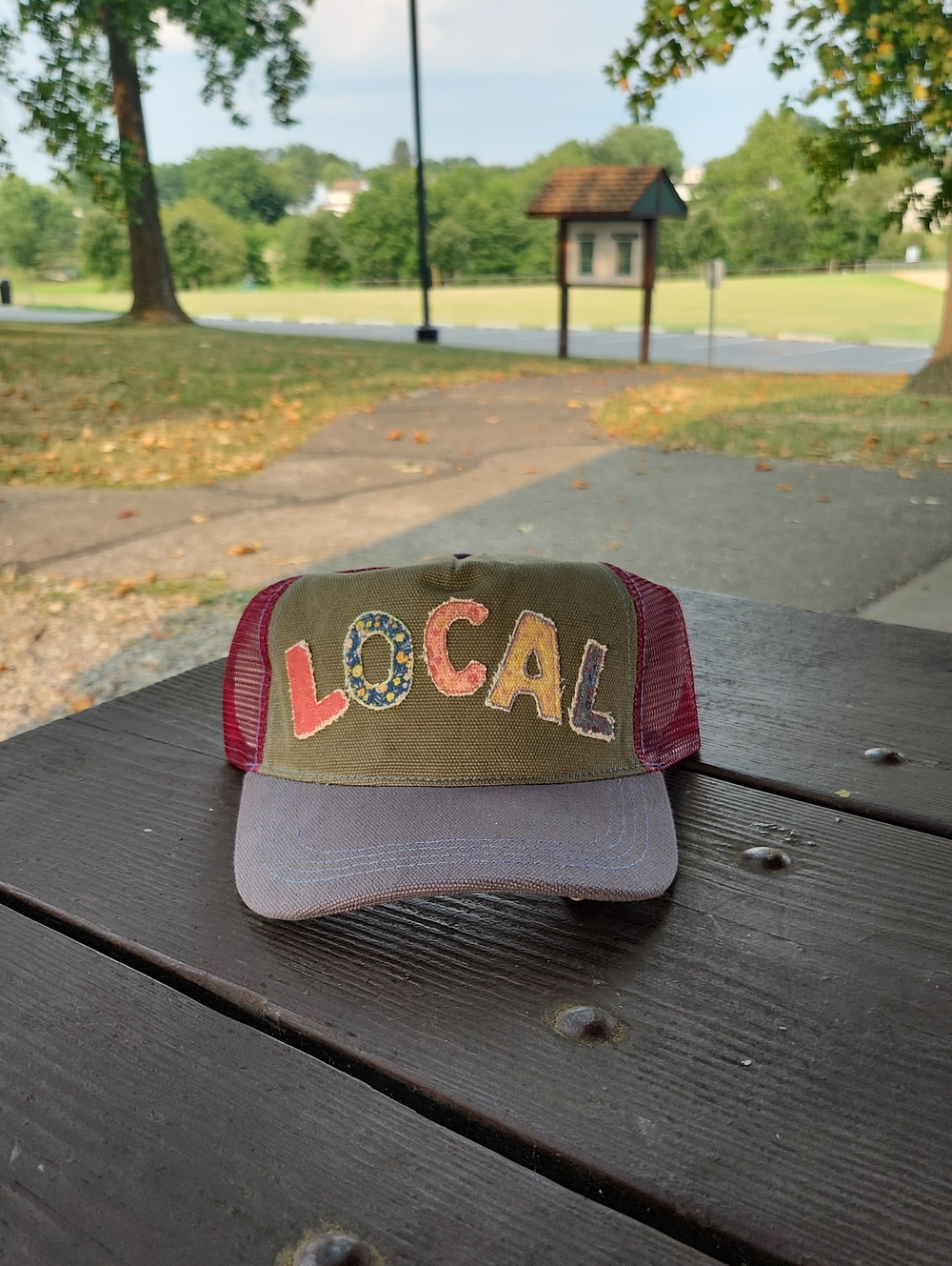 LOCAL Embroidered Trucker Hat - Olive, Maroon, Gray